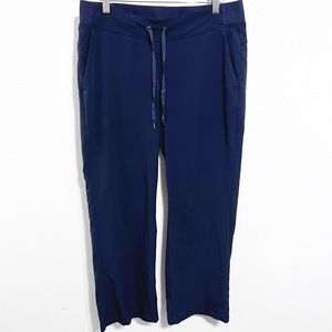 Athleta navy blue track style pant size 10